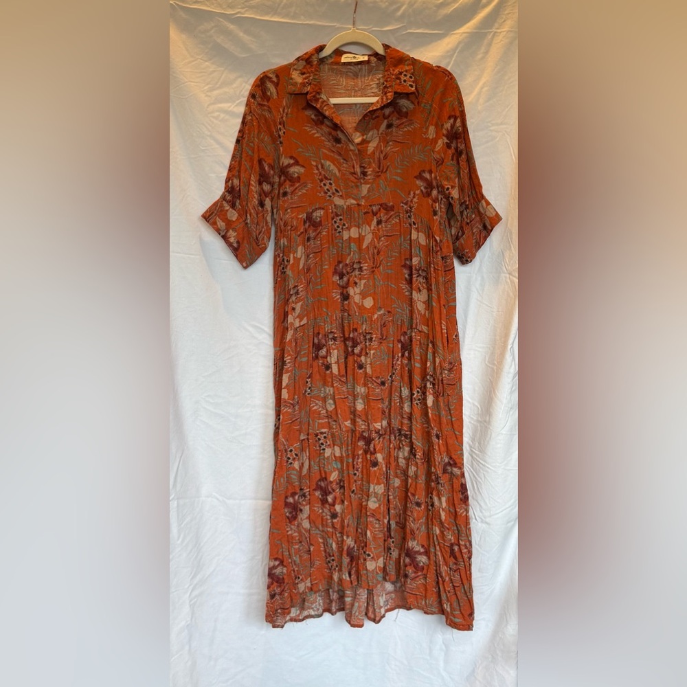 Floral Natural Life Orange Rebecca Dress